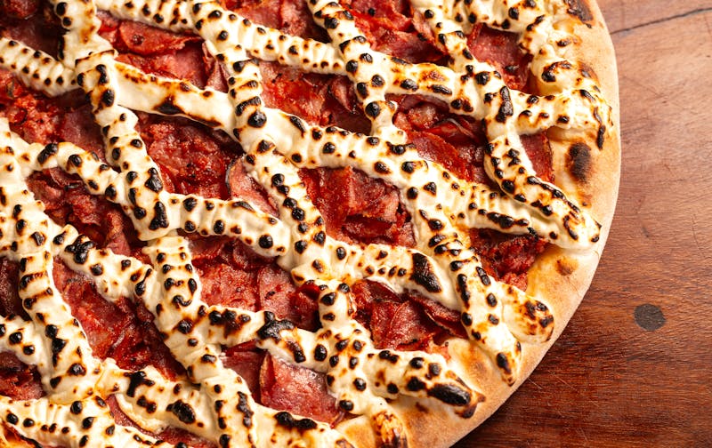 Papa Ginos pepperoni supreme pizza
